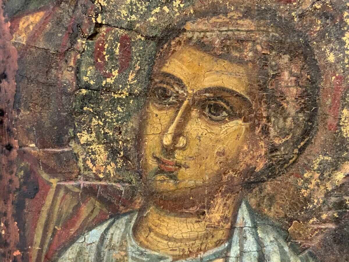 Livrarea Veche icoană secolul 18-19 30/26 cm Școala de la Athos