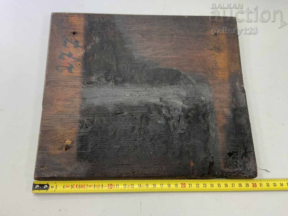 Veche icoană secolul 18-19 30/26 cm Școala de la Athos - 7