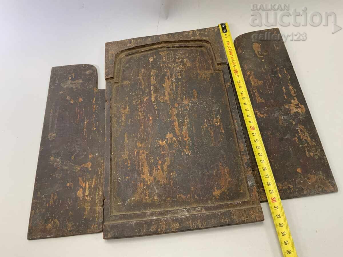 Veche icoană bulgărească renascentistă, secolul al XIX-lea, triptic, Târgoviște - 7