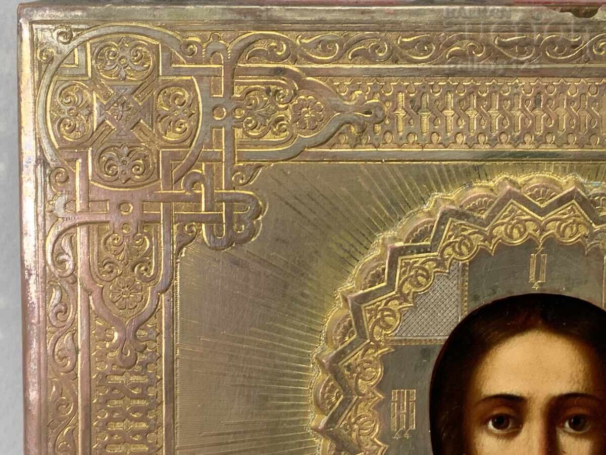 Delivery of Old icon Imperial Russia 19th century gilding marked 22/18cm Delivery of Old icon Imperial Russia 19th century gilding marked 22/18cm