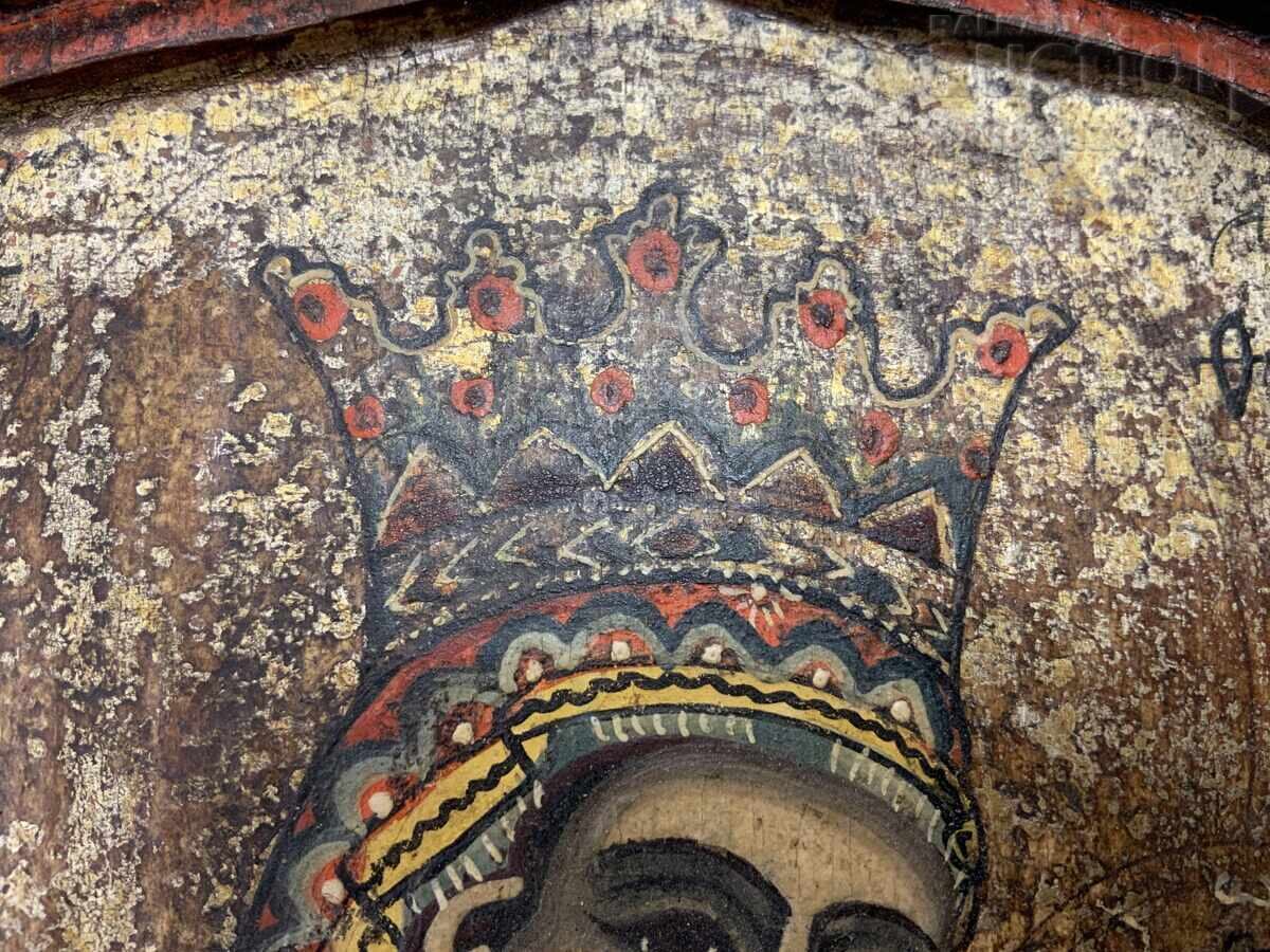 Veche icoană bulgărească secolul 18-19 centru Târnova 31-23cm - 9