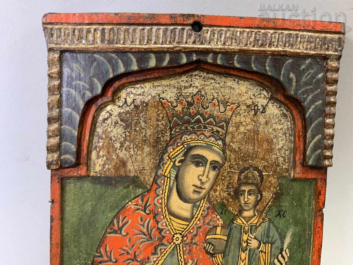Veche icoană bulgărească secolul 18-19 centru Târnova 31-23cm
