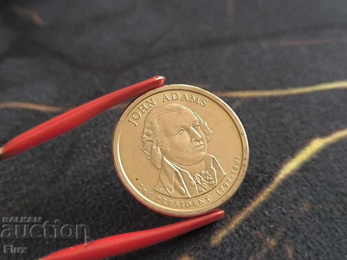 Монета - САЩ - 1 долар (Джон Адамс) UNC | 2007г. Монета - САЩ - 1 долар (Джон Адамс) UNC | 2007г.