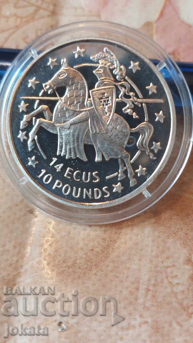 10 lire Gibraltar argint