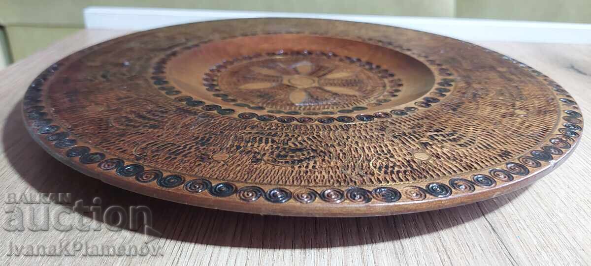 Panou din lemn incrustat cu alamă 30cm pentru colecționari - 5