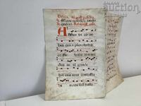 Catholic document on parchment from the 15th or 14th century