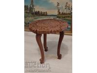 Carved coffee table small for connoisseurs height 34cm