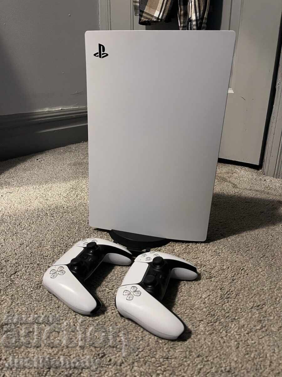 PlayStation 5 Digital Edition + 2 джойстика + зарядна станци с цена € 300.00 | 586.75 лв. PlayStation 5 Digital Edition + 2 джойстика + зарядна станци с цена € 300.00 | 586.75 лв.