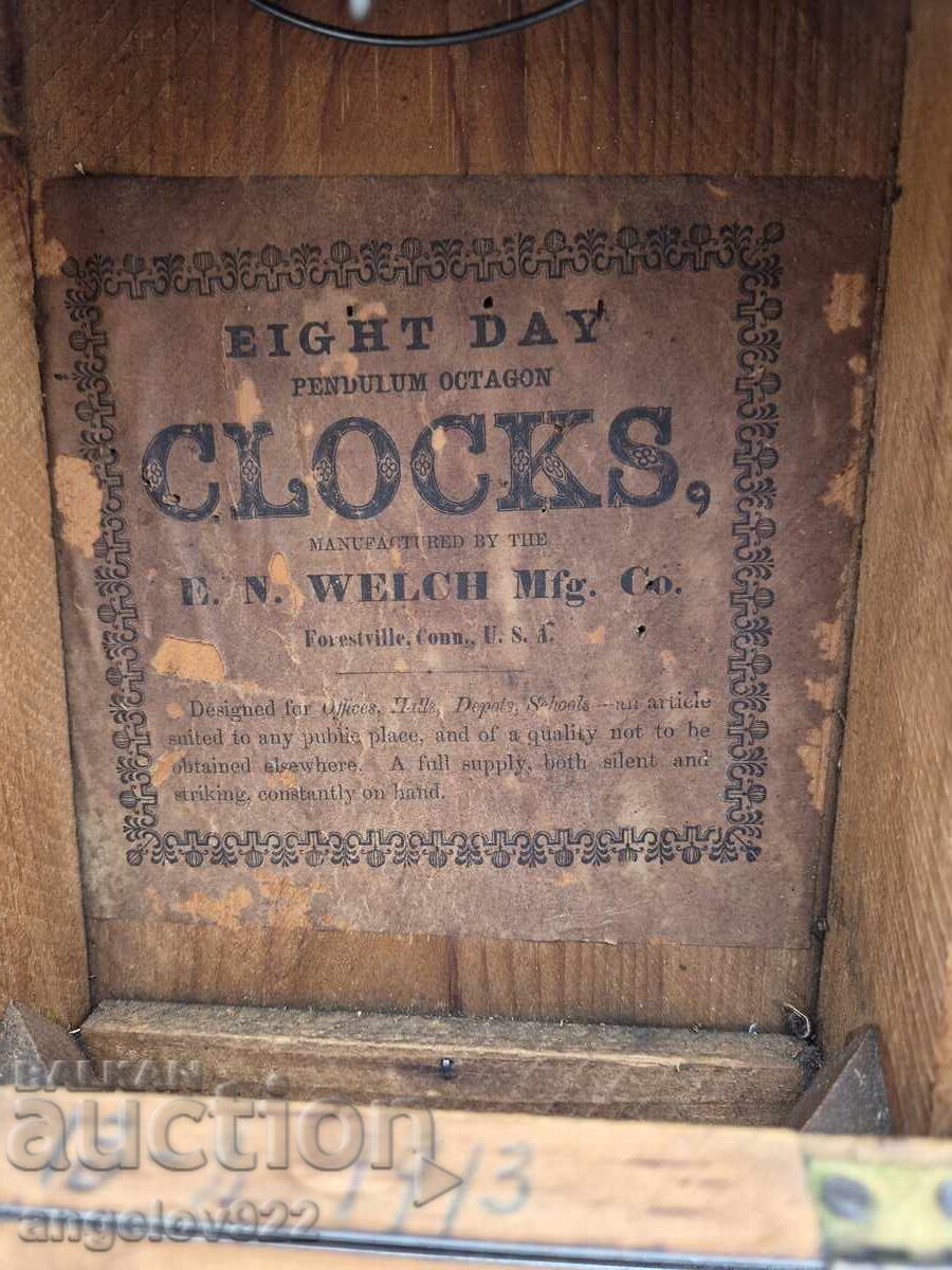 Ceas de perete american E.N.Welch FUNCȚIONAL - 6