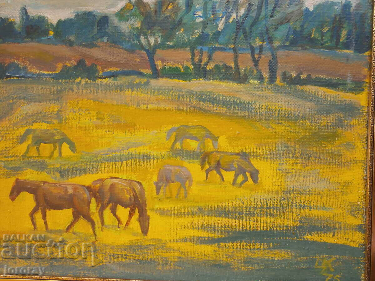 Peisaj cu cai Ts Kosturkova cu preț € 500.00 | 977.92 BGN