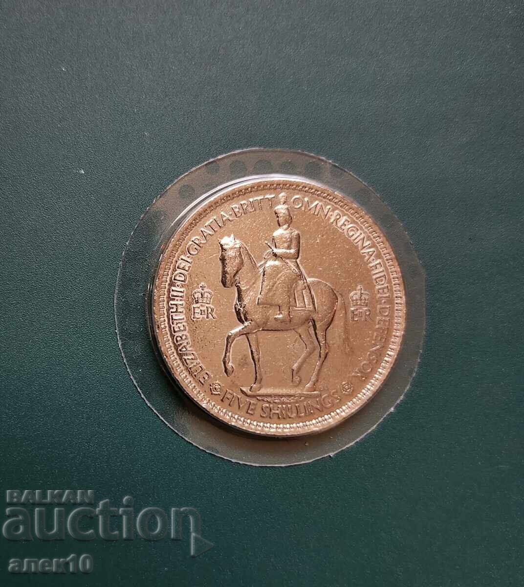 Великобритания  5  шилинг  1953  а