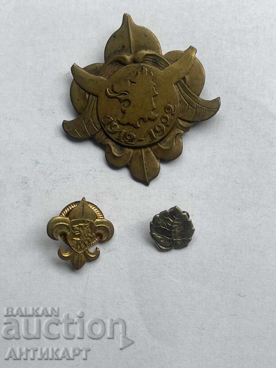 3 bucăți insigne vechi de cercetaș cercetași 3 bucăți insigne vechi de cercetaș cercetași