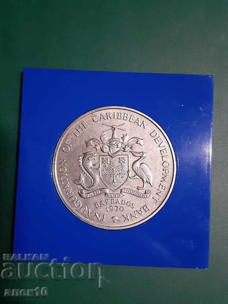 Barbados 4 dollars 1970 a with price € 17.00 | 33.25 BGN