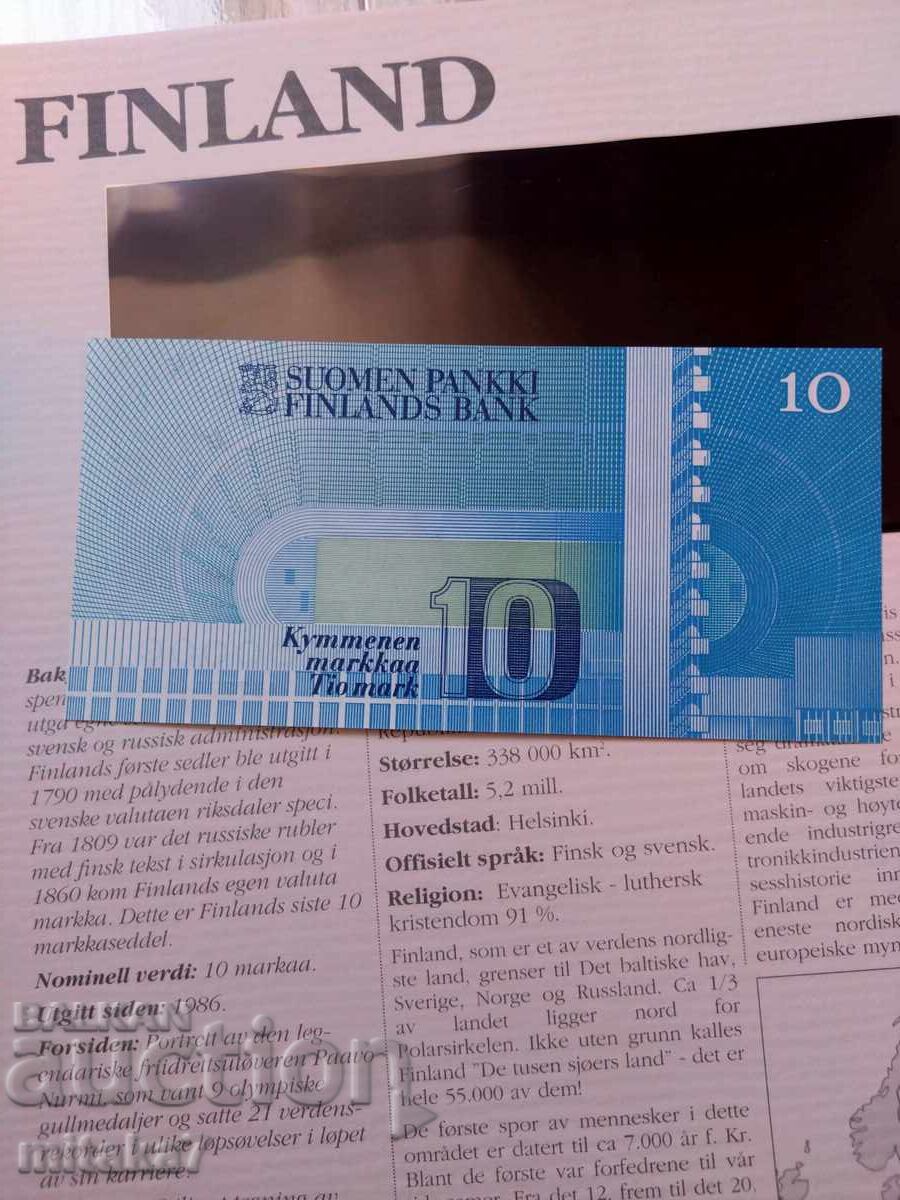 Licitație 10 mărci finlandeze 1986