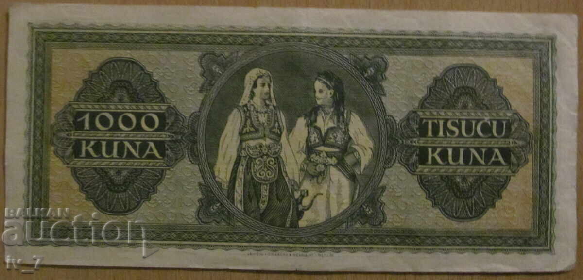 1000 KUNA 1943, Croația cu preț € 20.00 | 39.12 BGN