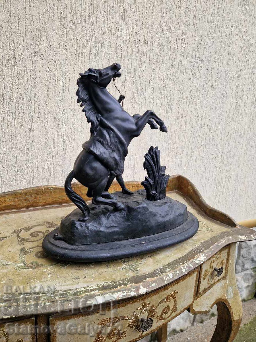 Minunată antică figurină metalică franceză statuetă - 7