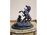 Minunată antică figurină metalică franceză statuetă