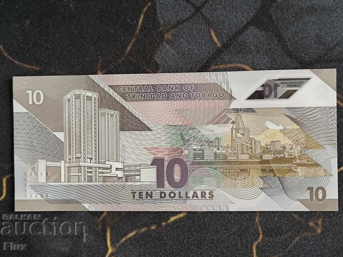 Bancnotă - Trinidad și Tobago - 10 dolari UNC | 2020 cu preț € 6.00 | 11.74 BGN