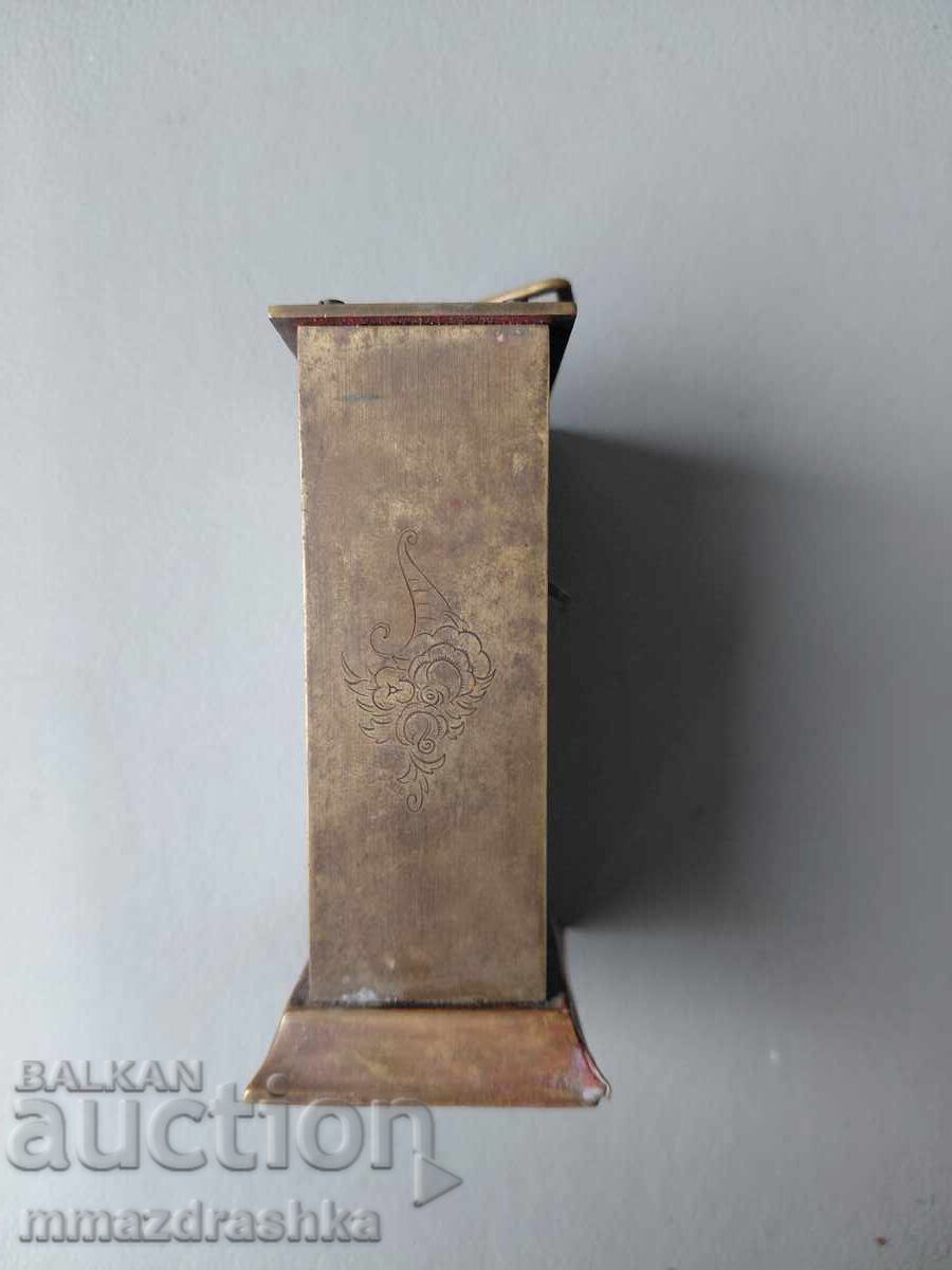 Auction Bronze desk clock 1940s Auction Bronze desk clock 1940s