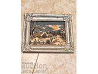 Παλαιό Βουλγαρικό Ποιοτικό Σοβιετικό Ταπισερί σε Κορνίζα