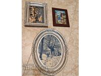 Three Old Quality Bulgarian Tapestries in Frame