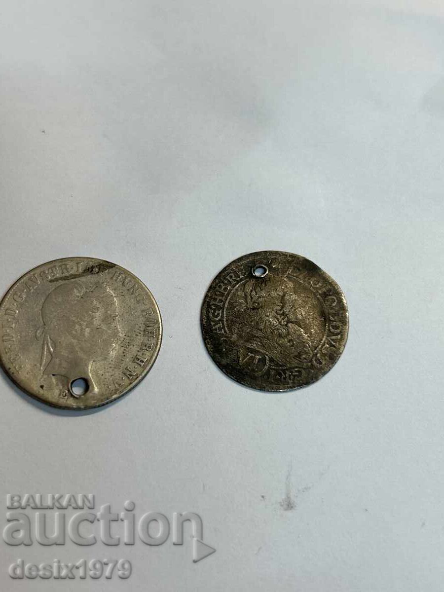 Old silver coins Old silver coins