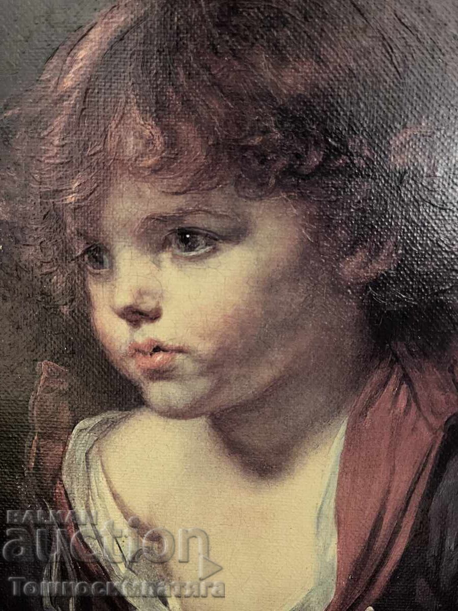 Frumoasă pictură „Băiatul blond” după Jean-Baptiste Greuze - 7