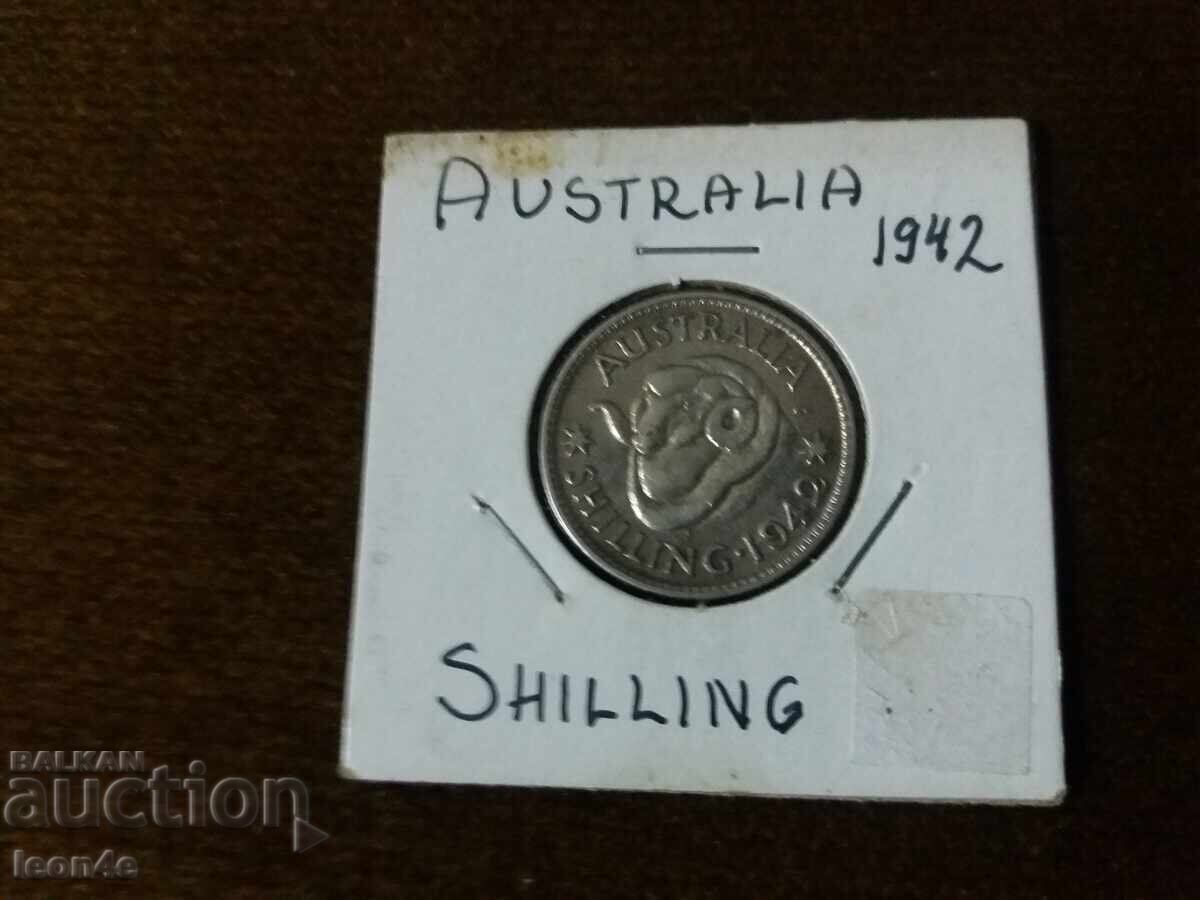 Australia 1 șiling 1942 Argint