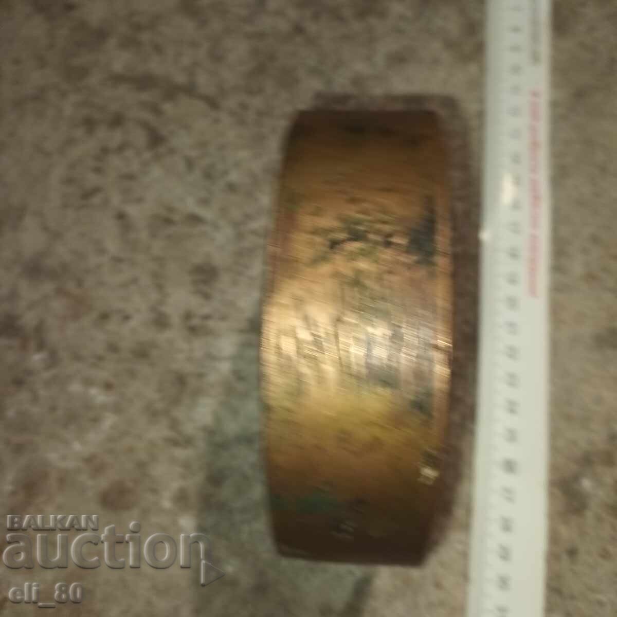 nicovală mică de ceasornicar din alamă, diametru 12 cm - 5