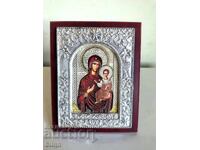 Посребрена Иконка Дева Мария С Младенеца