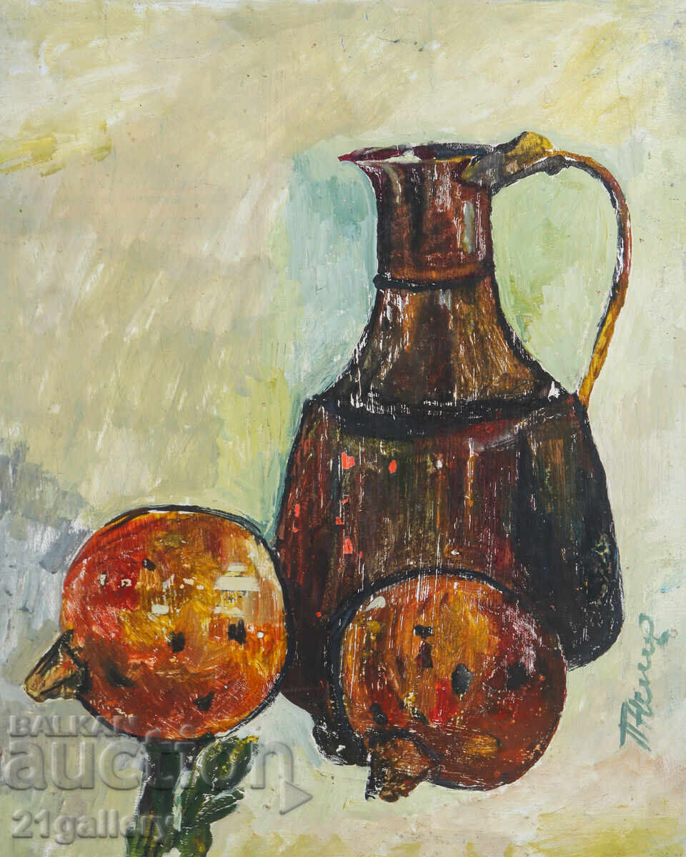 Δημοπρασία Petŭr Nenov, kartina temperni boi natyurmort