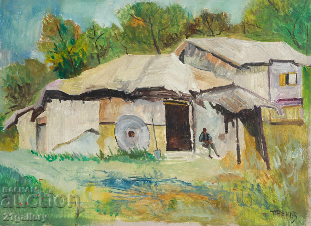 Petŭr Nenov, kartina temperni boi peĭzazh