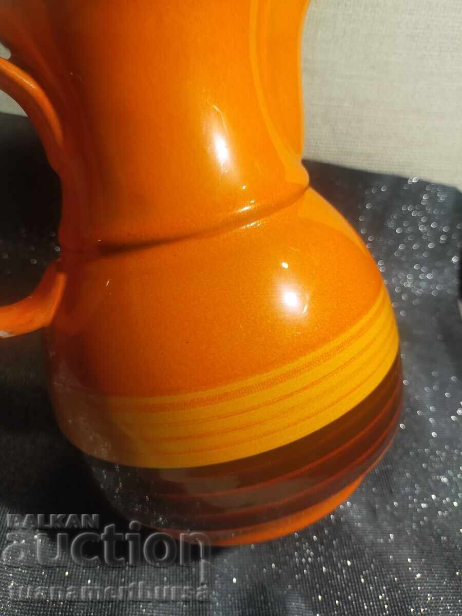 Licitație Cană ceramică portocalie Licitație Cană ceramică portocalie