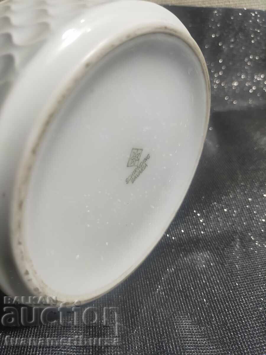 Livrarea Cană ceramică cu modele portocalii și albe