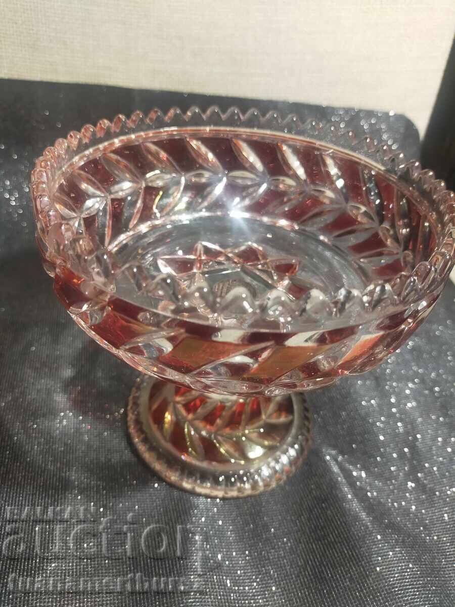 Bol de sticlă colorat