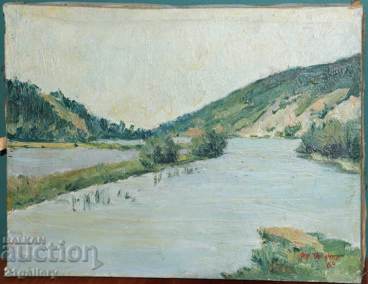 Ivan Velchev (1949 - ) pictură în ulei peisaj cu preț € 350.00 | 684.54 BGN