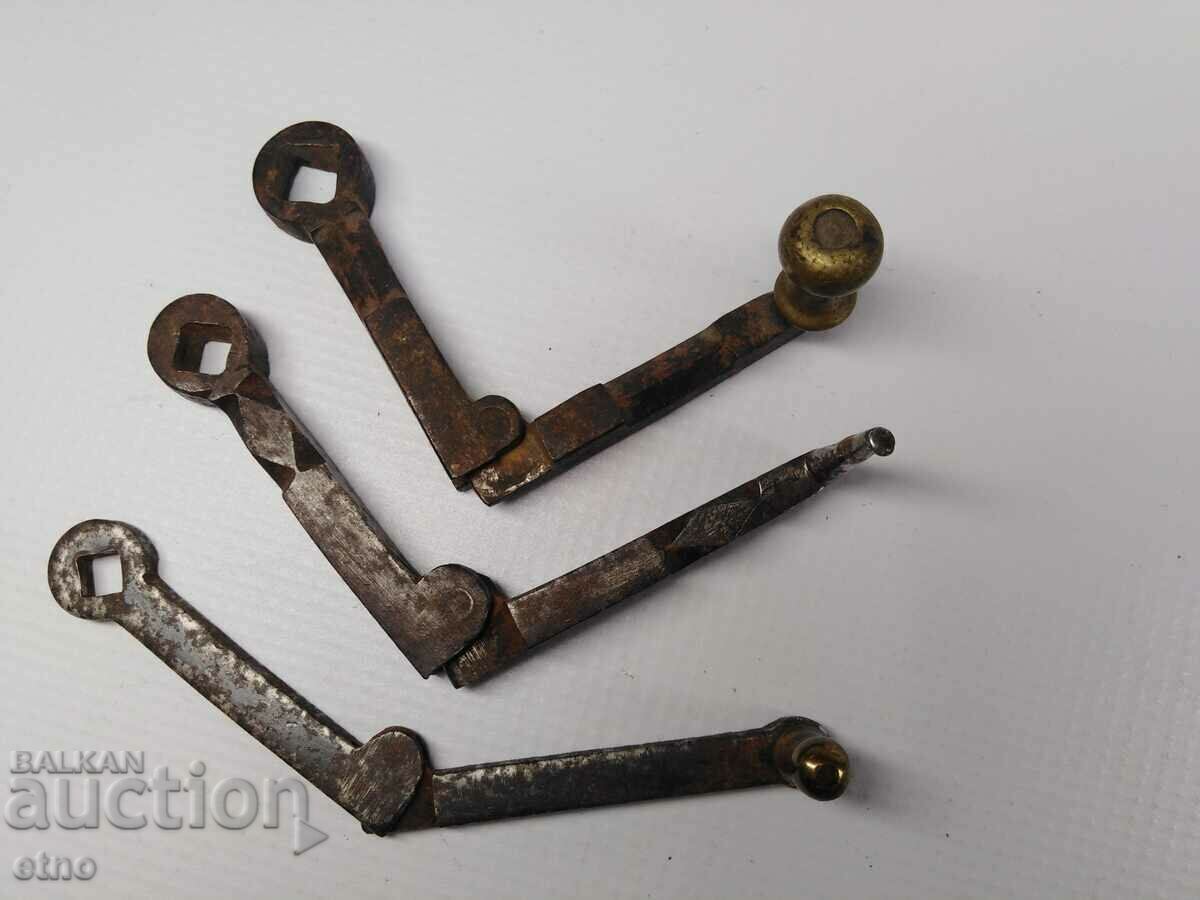 3 OLD HANDLES FOR OTTOMAN COFFEE MAKERS, handle, door with price € 0.01 | 0.02 BGN