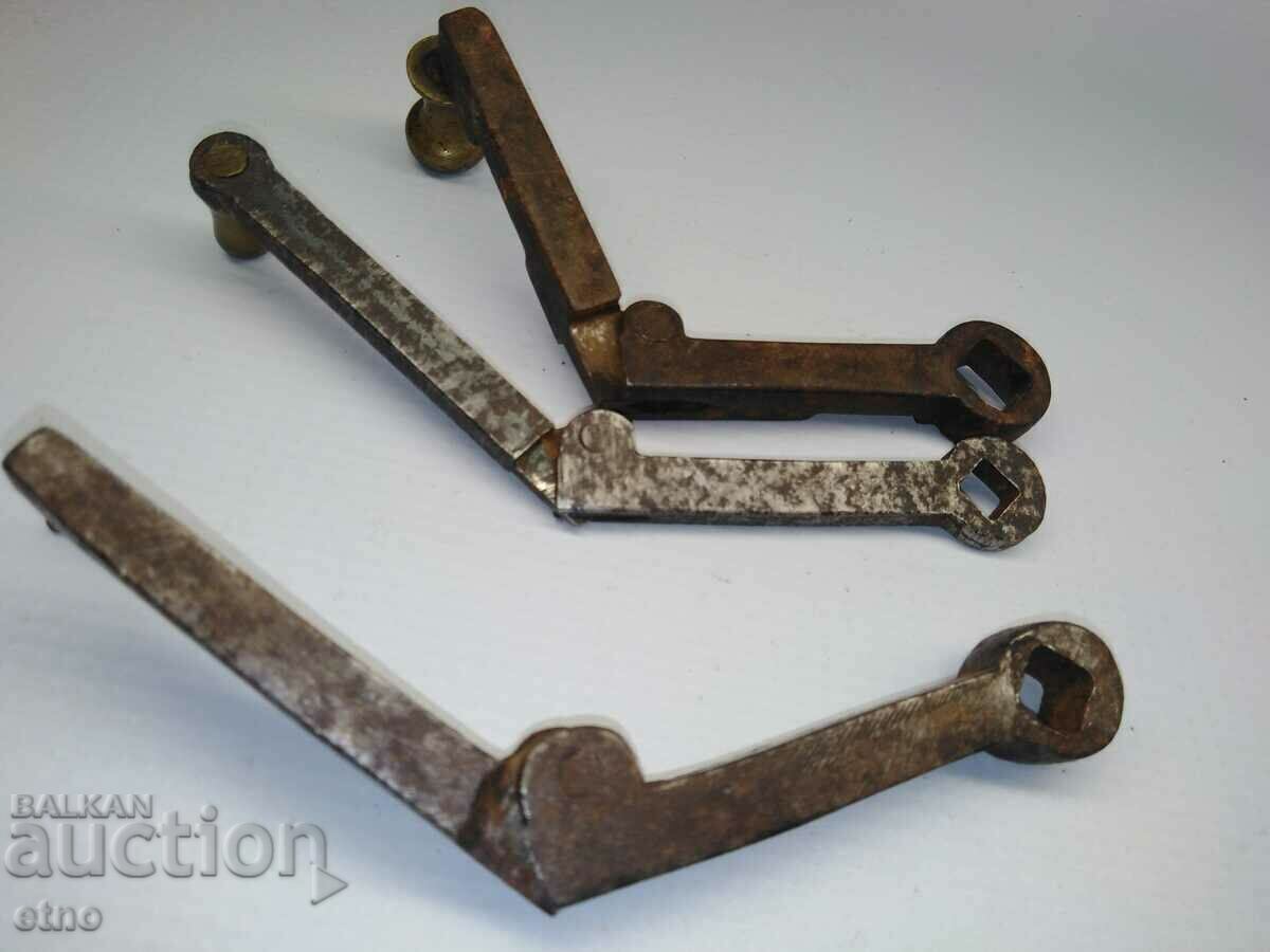 3 OLD HANDLES FOR OTTOMAN COFFEE MAKERS, handle, door - 5