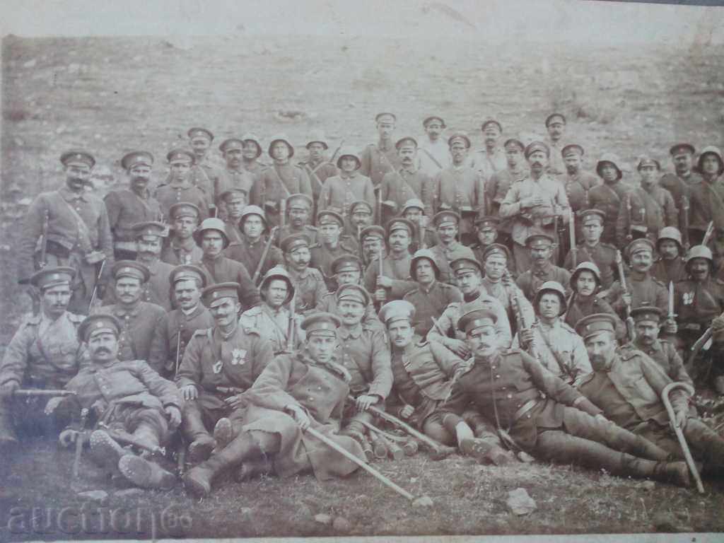 FOTO REGAL VECHE - CARTON - MILITAR, PUSCĂ, SABRA, OFIȚERI, OFIȚER