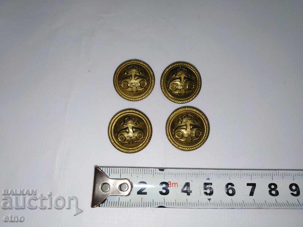 4 pcs. IMPERIAL MILITARY MUSICIAN BUTTONS, uniform - 6 4 pcs. IMPERIAL MILITARY MUSICIAN BUTTONS, uniform - 6
