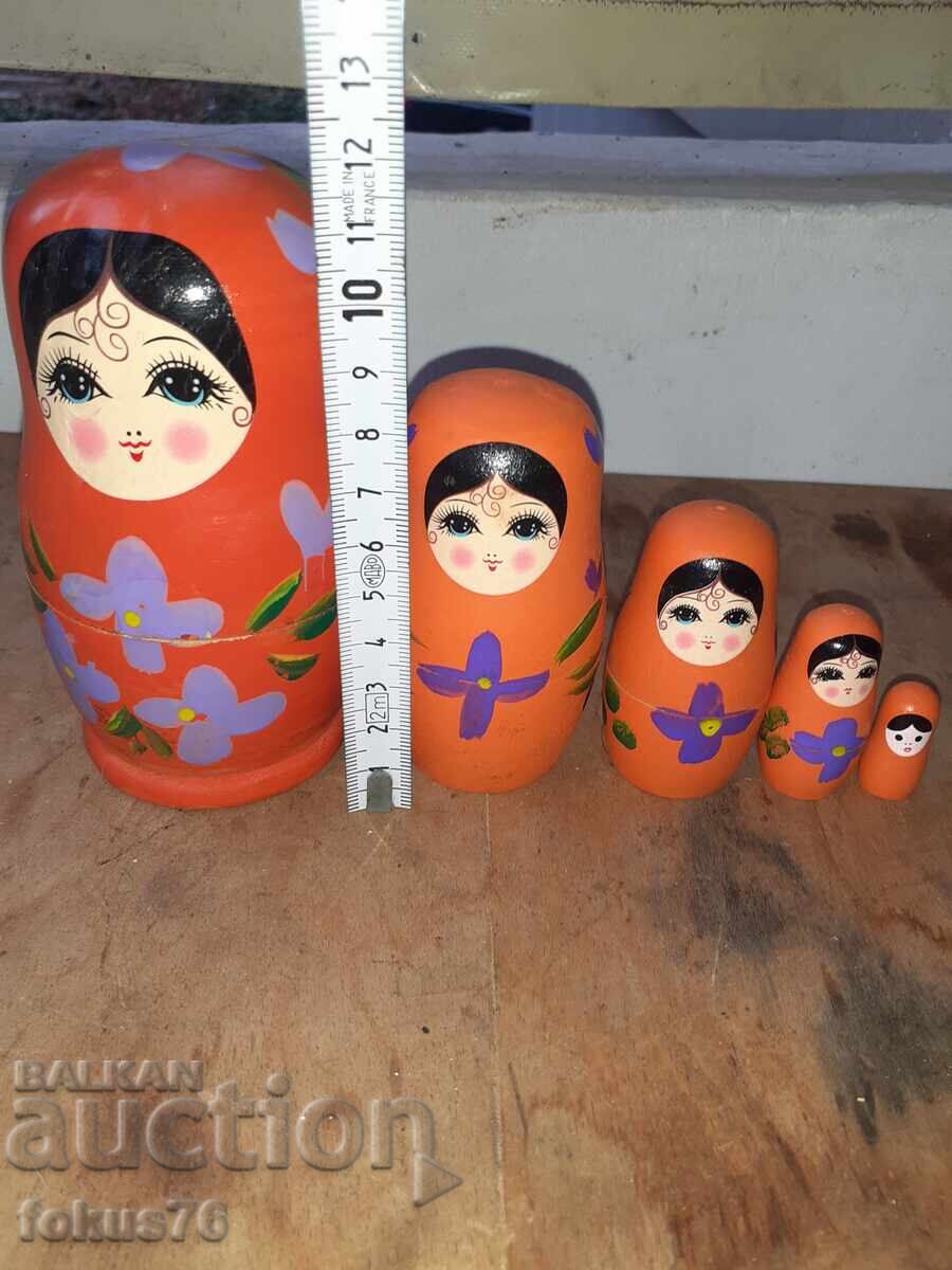 Ματριόσκα παλιά ρωσική ξύλινη κούκλα 5 σε 1 - 5