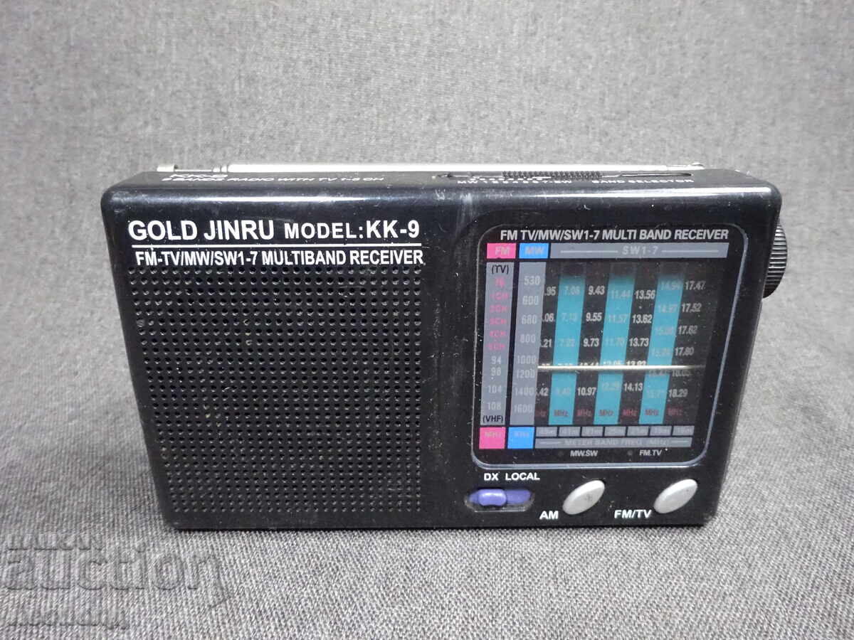 BZTS STAR RETRO TRANZISTOR RADIO GOLD JINRU CHINA