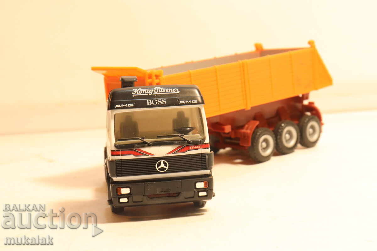Livrarea HERPA H0 1/87 MERCEDES BENZ CAMION CU SEMIREMORCA GONDOLA MODEL