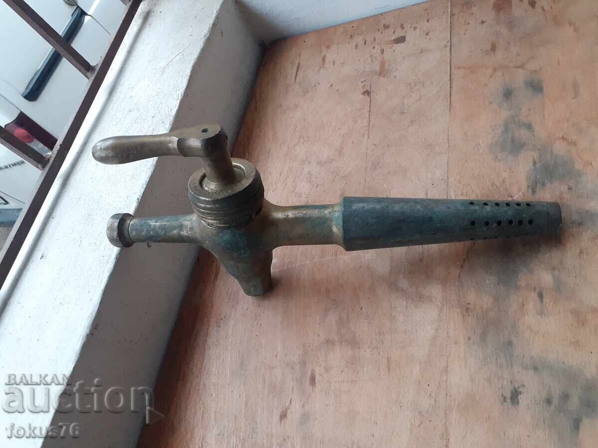 Livrarea Robinet uriaș vechi din bronz pentru butoi cu marcaje - antic