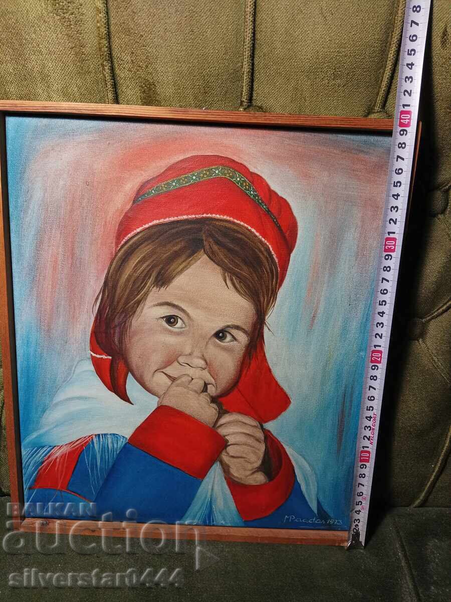 Licitație Capodoperă - „Portret de fată” - 1973 Licitație Capodoperă - „Portret de fată” - 1973