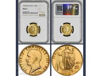 100 Lire 1933 R Italy NGC MS 61