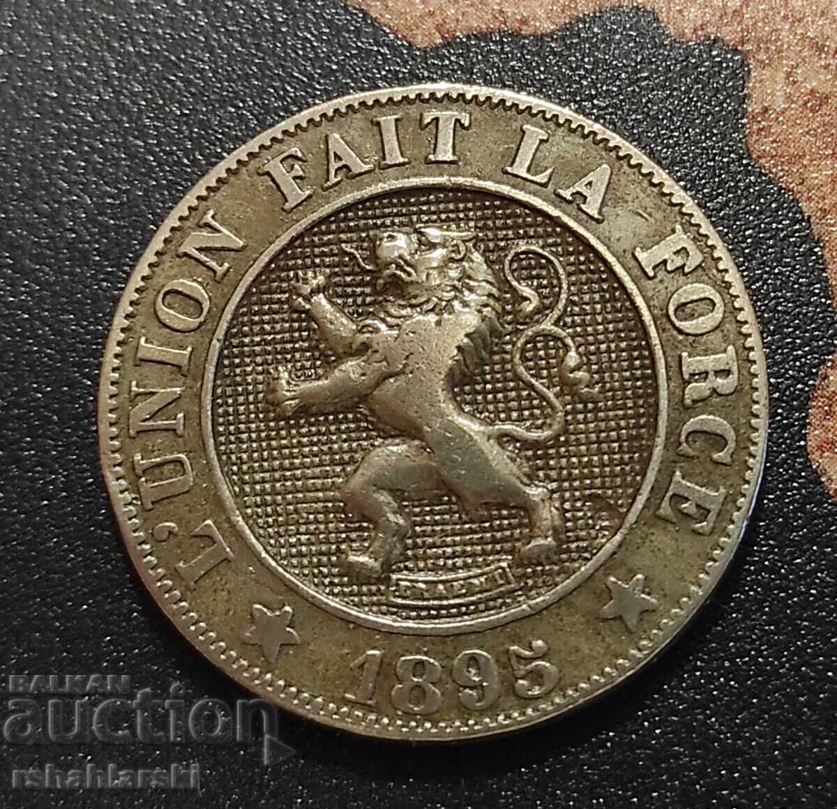 Belgium Coin 10 Centimes, 1895 Belgium Coin 10 Centimes, 1895