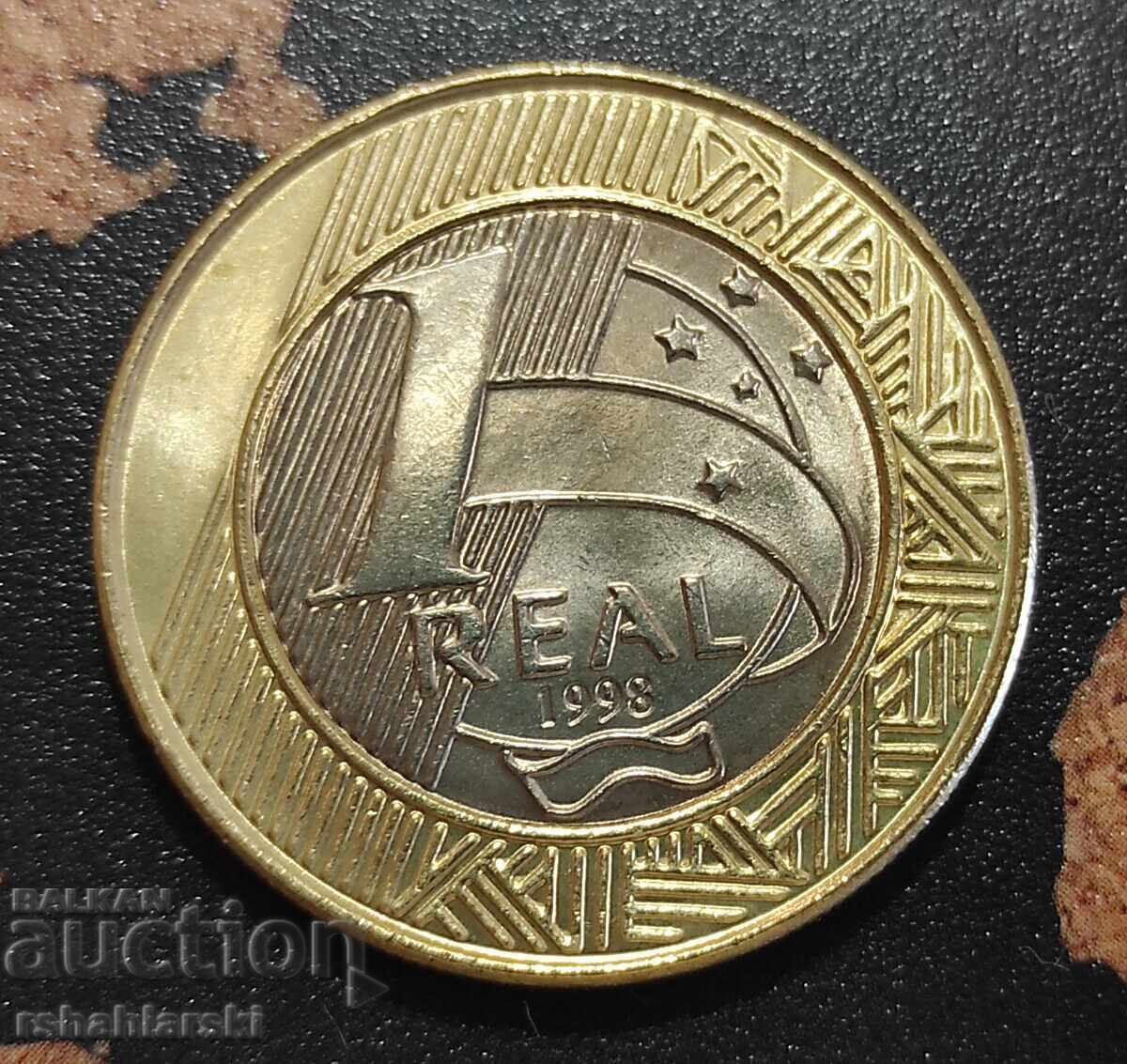 Monedă Brazilia (Comemorativă) 1 real, 1998