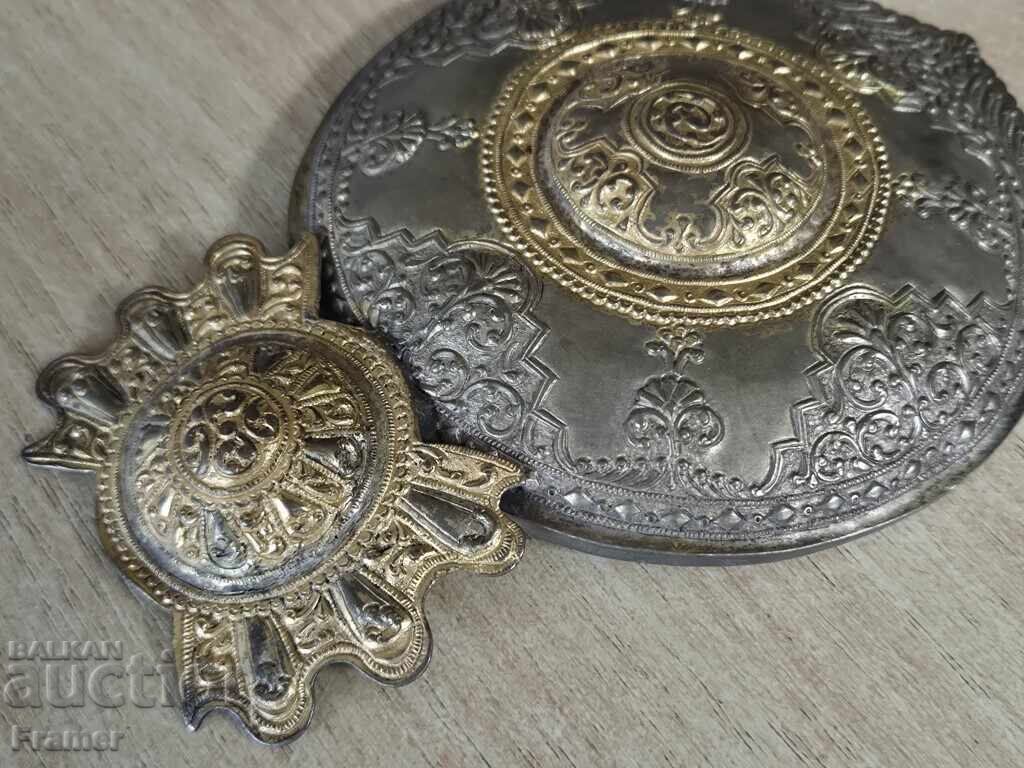 Revivalist SILVER with gilding hammered buckle Macedonia - 5