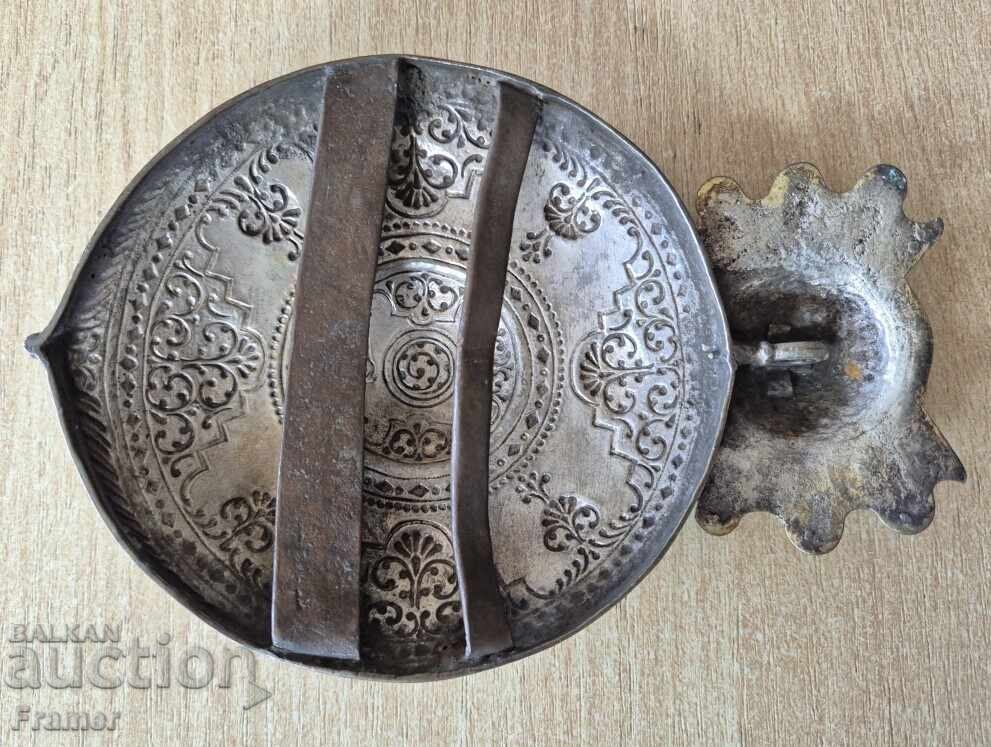 Revivalist SILVER with gilding hammered buckle Macedonia - 7